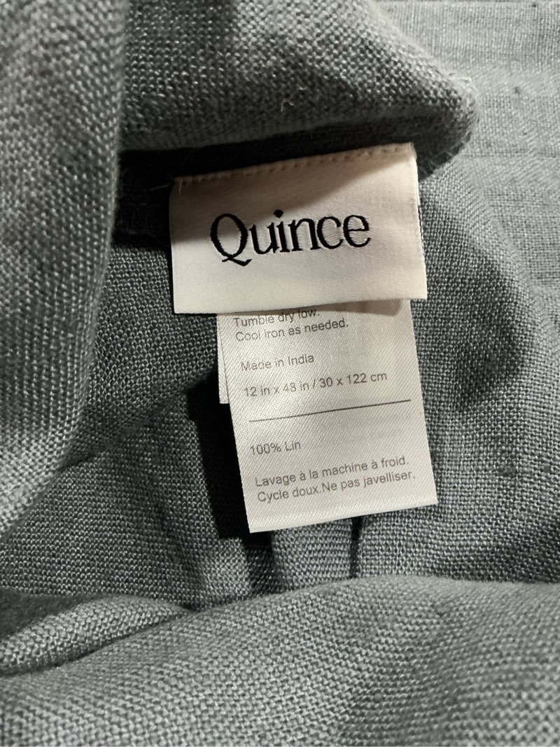 Condition photo showing Good Condition for (similar gray) quince european linen oversized lumbar pillow cover