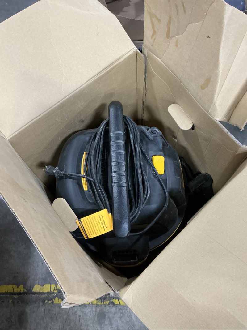Condition photo showing As Is for dewalt stealthsonic quiet 12-gallon 5.5-hp corded wet/dry shop vacuum with accessories included