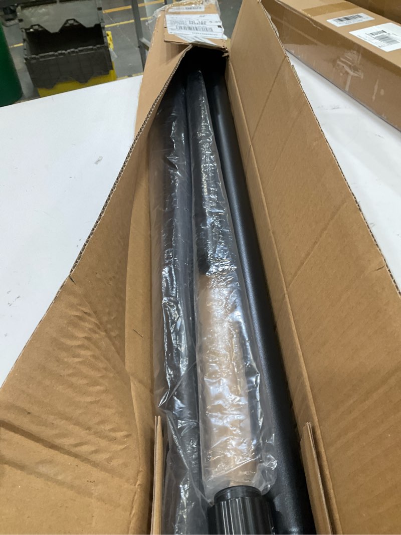 Condition photo showing Good Condition for tension shower curtain rod 51-126in(4.25-10.5ft), long shower curtain rod no drilling for window or bathroom patio, adjustable spring shower rod, easy to install never rust rod diameter 1.26inch-black black 51''-126''