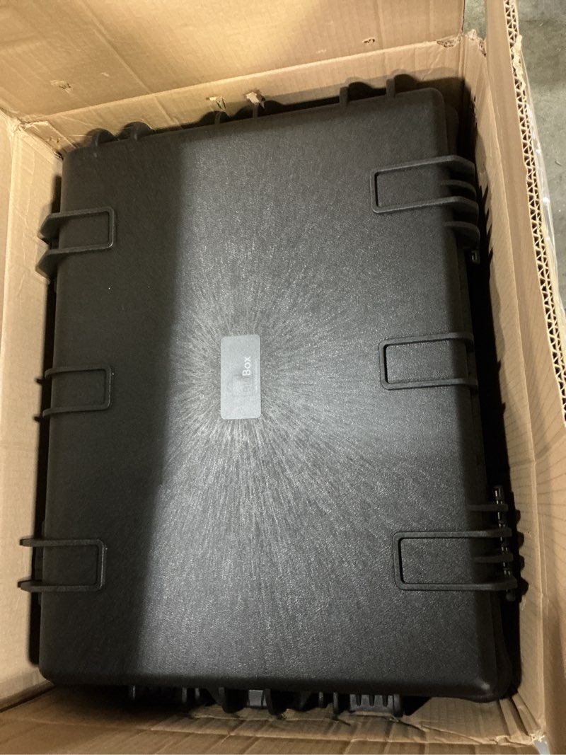 Condition photo showing New/Like New for BluBox Waterproof IP67 Large Wheeled Case 2317 – Spacious Interior – 23.0 x 17.3 x 12.9 Inches – TSA Approved Lockable Fittings
