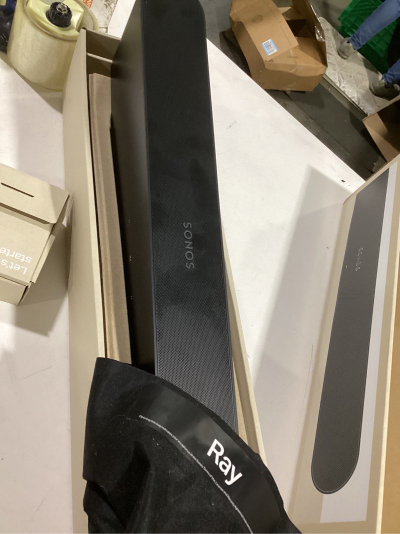 Condition photo showing As Is for Sonos Ray - Compact Soundbar for TV and Music - Black Black Soundbar Only