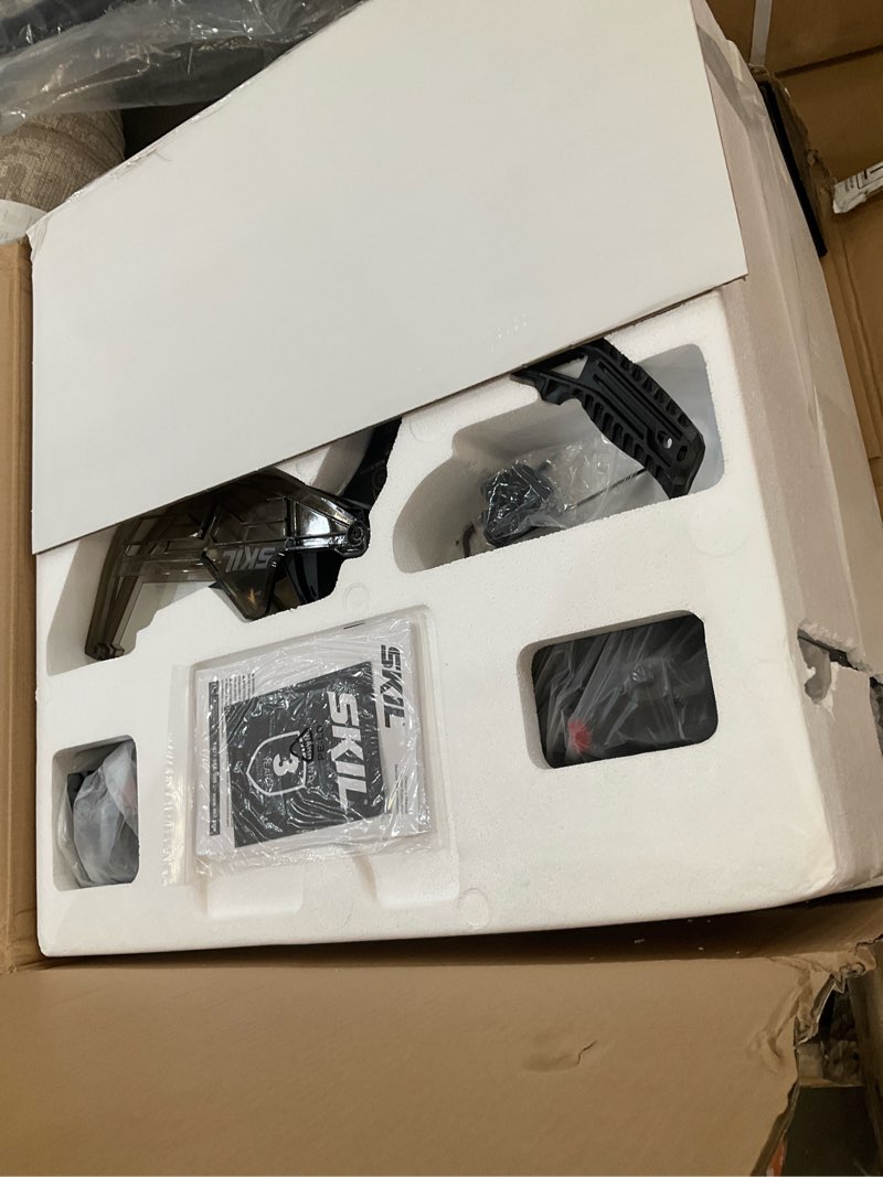 Condition photo showing As Is for skil 15 amp 10 inch portable jobsite table saw with folding stand- ts6307-00 10" table saw
