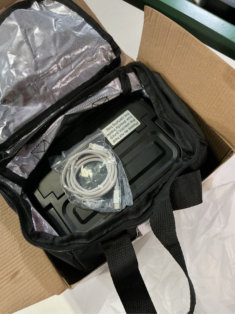 Condition photo showing Good Condition for Cordless Electric Lunch Box for Adults – Battery-Powered Heated Lunch Box with 1.2L Stainless Steel Container, Timer Function, and Leak-Proof Food Warmer for Work, Travel & Office Black