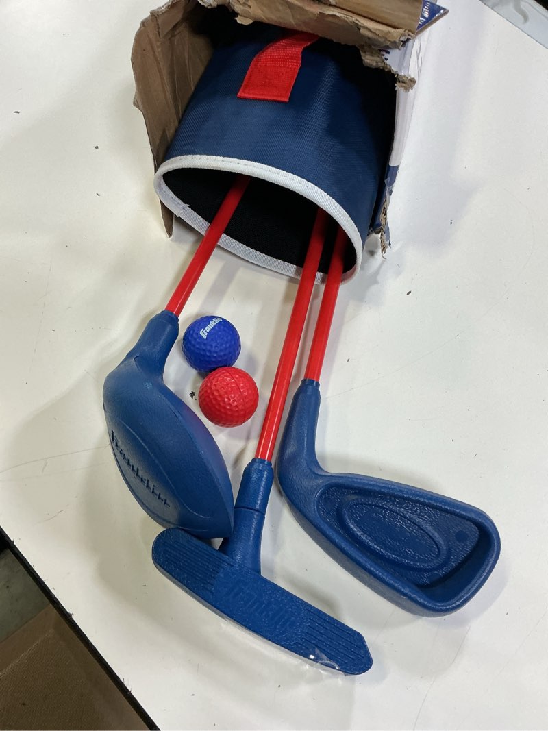 Condition photo showing As Is for franklin sports youth toy golf set - 8pc