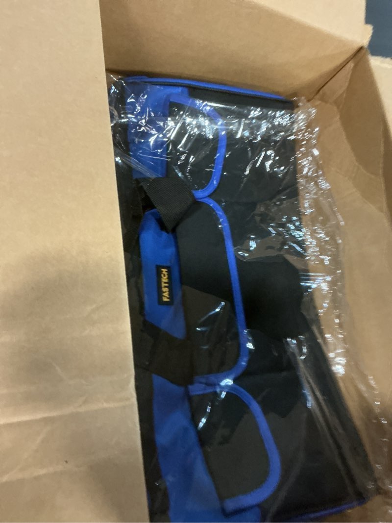 Condition photo showing Good Condition for FASTECH 22in Tool Organizer With Adjustable Shoulder Strap, Waterproof Heavy Duty Bag For Men/Women, Wide Mouth For Screwdrivers, Pliers, Nut Drivers Blue