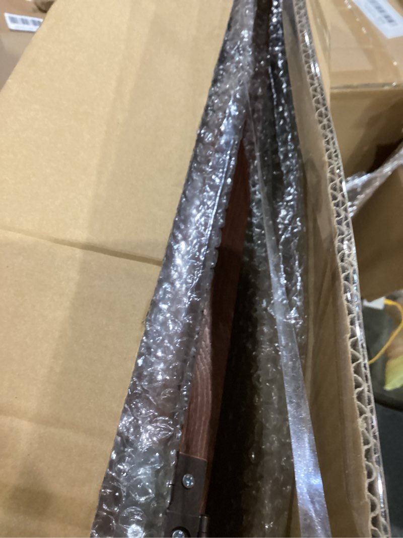 Condition photo showing As Is for 3 Panel Bamboo Room Divider and Folding Screen Divider,Two in One Detachable and Foldable Panel Divider for Room Separation,Brown,67" H x 46" W