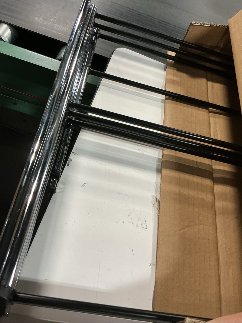 Condition photo showing Good Condition for Amazon Basics Foldable Portable Laundry Drying Rack for Indoor Air Drying Clothing, 14.5 x 29.5 x 41.8 inches (LxWxH), Chrome Silver