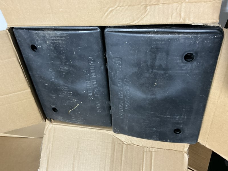 Condition photo showing As Is for Qualirey 4 Pack Rat Bait Stations Large Rodent with Key Reusable Mouse Stations Mice Blocks Heavy Duty Boxes for Outdoor Rodents Mice Blocks, Bait Not Included, Black (9.8 x 7.5 x 3.9 Inches) 9.8 x 7.5 x 3.9 Inches Classic 4