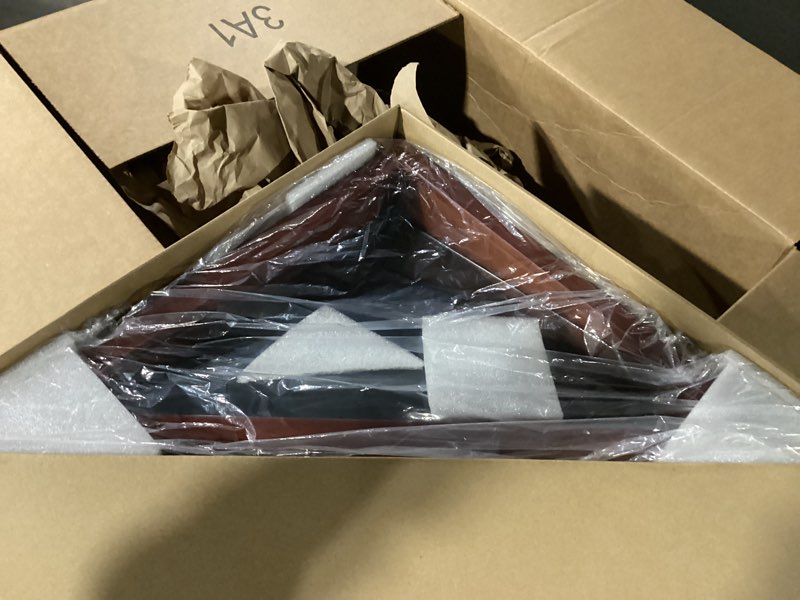 Condition photo showing Good Condition for Glass Front Flag Display Case for Burial Flag - Wall Mounted 9.5 X 5 Feet Flag Box for American Veteran Flag and Folded Flag Display - Ideal for Honoring Military Service (Mahogany)