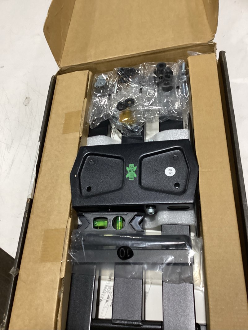 Condition photo showing Good Condition for usx mount full motion tv wall mount 42"-84" tvs, fits 16" 18" or 24" studs, heavy duty tv mounts bracket with dual articulating arms tilt swivel extension max vesa 600x400mm, weight capacity 110lbs 42-84 inch with extended wall panels