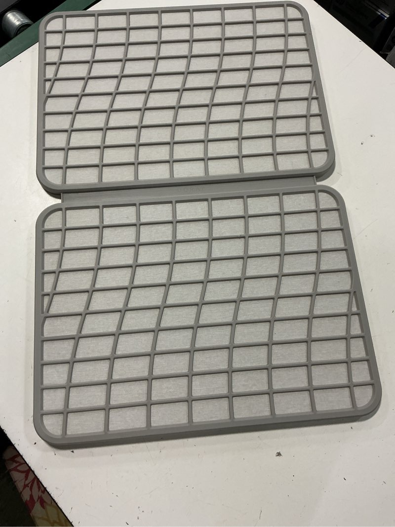 Condition photo showing Good Condition for dorai home collapsible dish drying rack with stone dish pad - kitchen counter set with diatomaceous earth stone dish mat for quick drying - space-saving design - large 24.6" x 16.5", sandstone large + rack sandstone