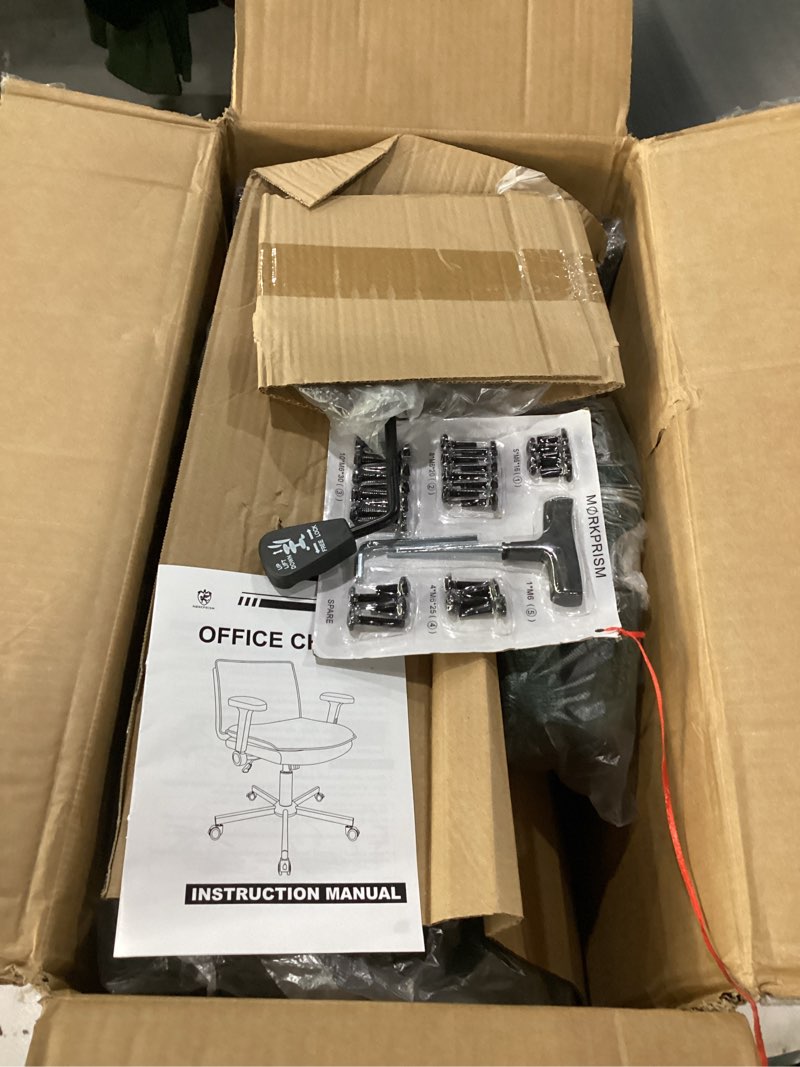 Condition photo showing New/Like New for Criss Cross Chair with Flip-Up Arms and Lockable Wheels, Plush Fabric Cross Legged Office Desk Chair,Wider 125°Tilting Adjustable Swivel Computer Chair for Home, Apartment, Bedroom,Green