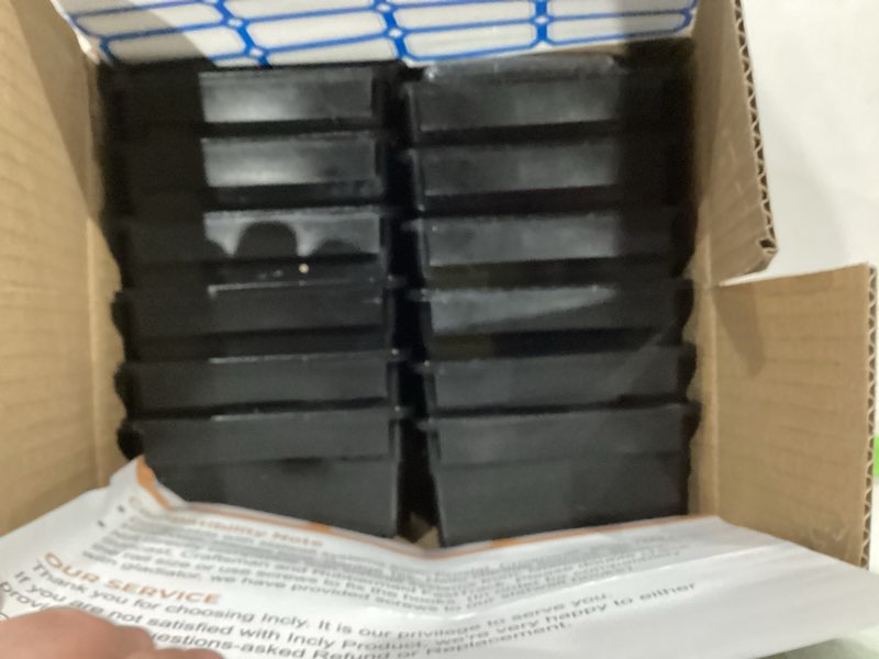 Condition photo showing As Is for INCLY 12 Pack Slatwall Bins with Hooks, Plastic Slatwall Accessories Containers Bins for Slat Wall Panels Organizing Hardware, Garage, Craft Room, Kitchen, Tool Shed, Workbench