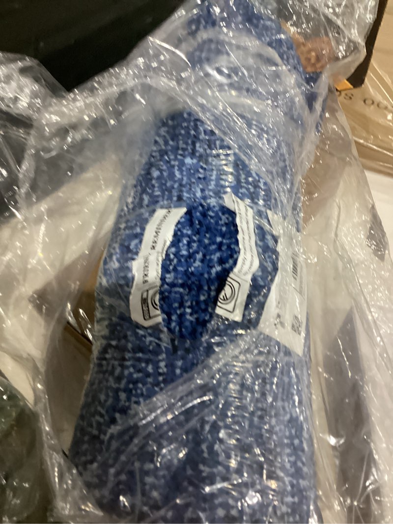 Condition photo showing As Is for Kitinjoy Indoor Outdoor Door Mat, 40x32 Non-Slip Absorbent Dirt Trapper, Low-Profile Washable Inside Entrance Front Floor Mat, Sturdy Soft Entry Doormats for Entryway, Navy Blue 40'' x 32'' Navy Blue