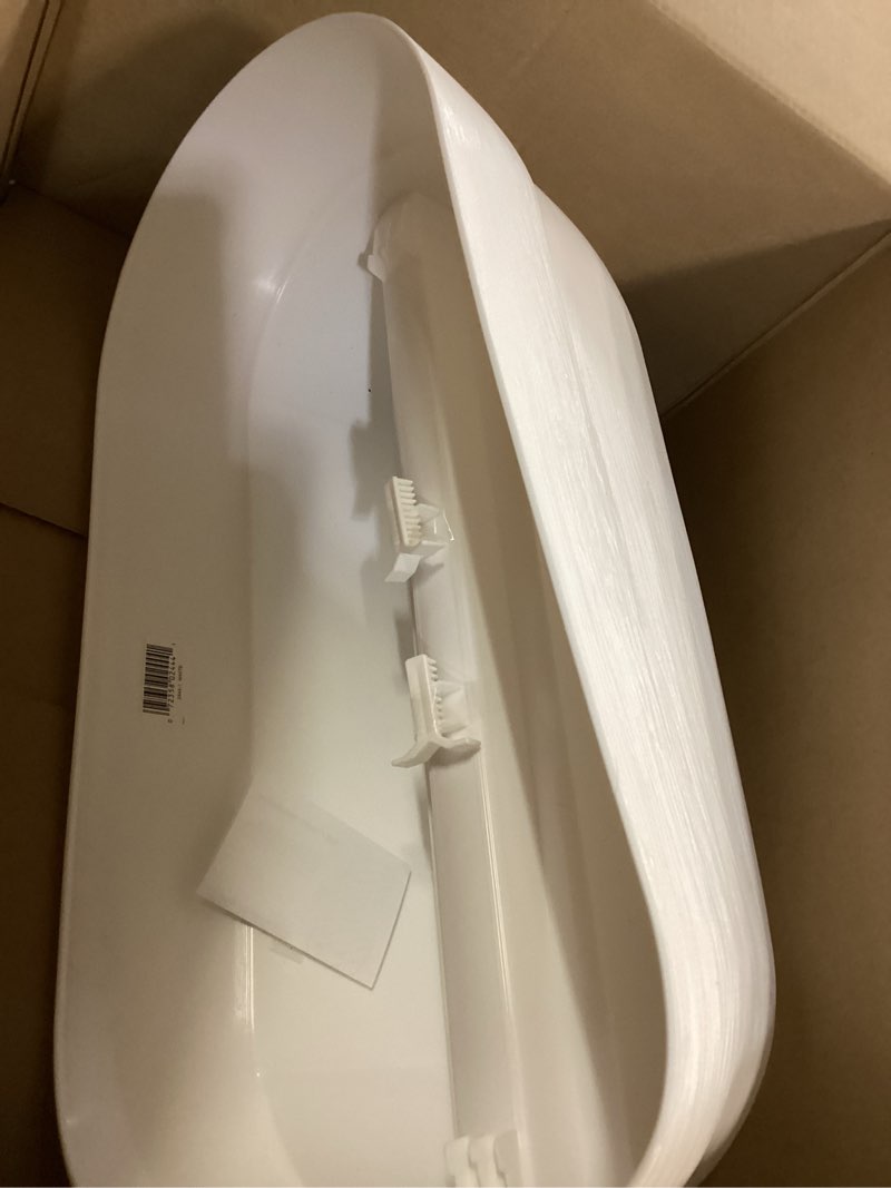 Condition photo showing Good Condition for bloomers railing planter with drainage holes – 24" weatherproof resin planter – polyethylene plastic - white white 24.3 × 10.5 × 9.5 inches