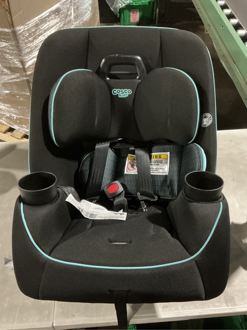 Condition photo showing As Is for cosco kids™ easy elite slim all-in-one convertible car seat, blue pistons, infant & toddler, unisex