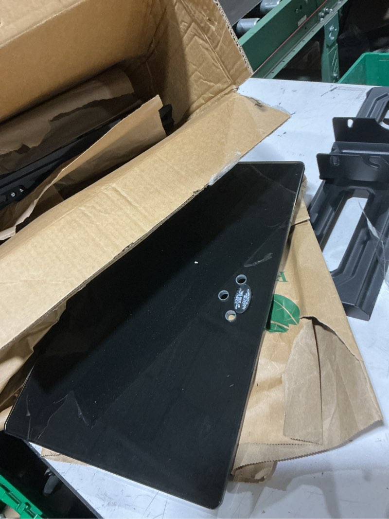 Condition photo showing As Is for perlesmith universal swivel tv stand for 24-60 inch tvs up to 99 lbs, 12 height adjustable table top tv stand, tv base stand with tempered glass base, max vesa 400x400mm, pstvs33 24" to 60" screen