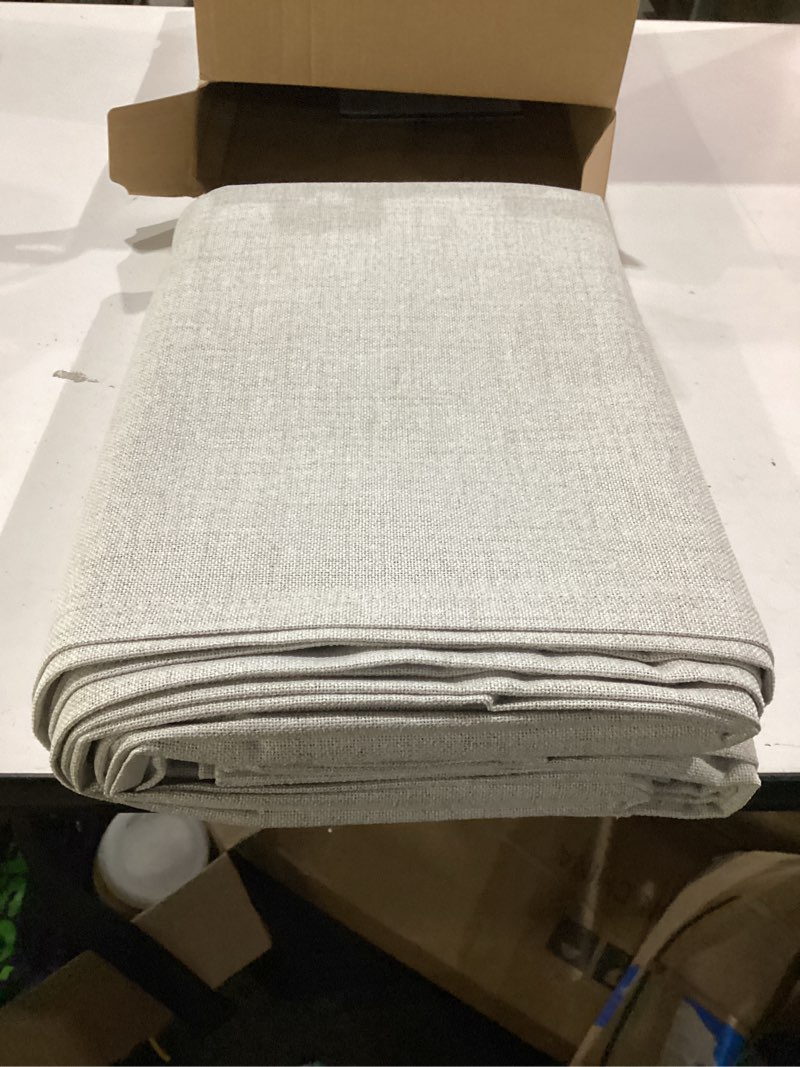Condition photo showing Good Condition for miulee 100% blackout linen curtains for bedroom thermal insulated birch grommet room darkening curtains & drapes for living room 52 x 84 inch (2 panels) birch 52"w x 84"l (pack of 2) 2