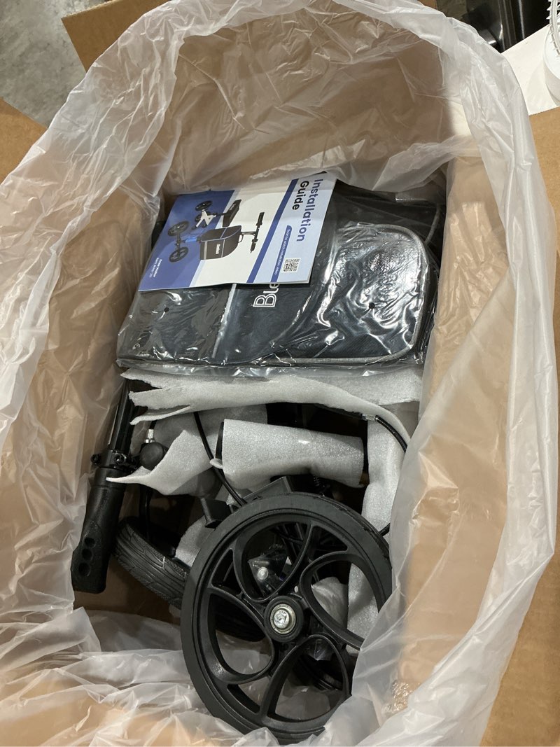 Condition photo showing New/Like New for economy knee scooter steerable knee walker for foot injuries compact crutch alternative with dual braking system (black)