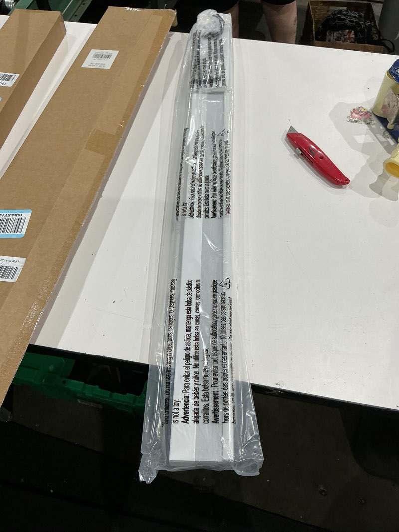 Condition photo showing Good Condition for lazblinds cordless cellular shades, blackout privacy honeycomb shades for home, thermal insulation noise reduction blinds for windows, 34'' w x 48'' h, white blackout-white 34'' w x 48'' h