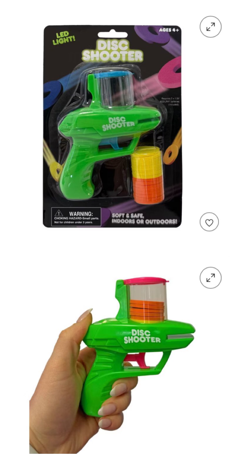 Disc Shooter Green - Big Time Toys ( assorted colored 15 pc) ) 