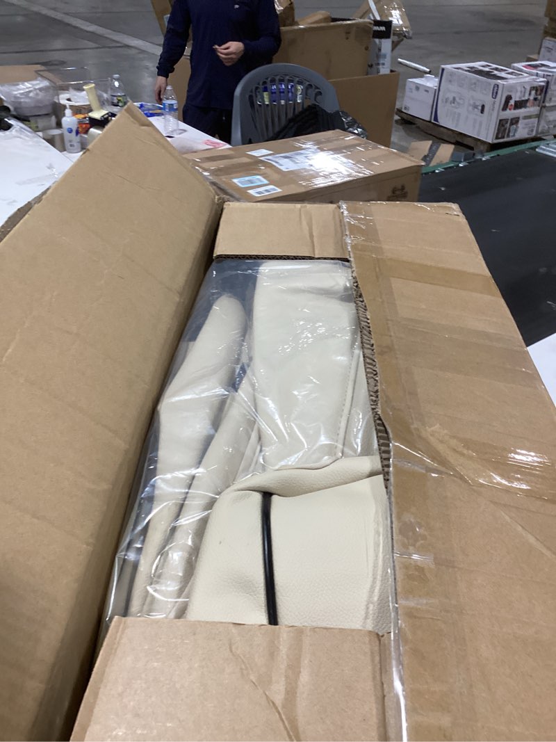 Condition photo showing New/Like New for EKR Odyssey Seat Covers Custom Fit for Honda Odyssey 2018-2026 EX-L,Elite,Touring &2018-2024 EX & 2023-2024 Sport,8 Seats,2nd Row 4/2/4 Split-Three Rows Full Set,Faux Leather(Beige) Leather (Beige) 2018-2026 Odyssey,8 Seats