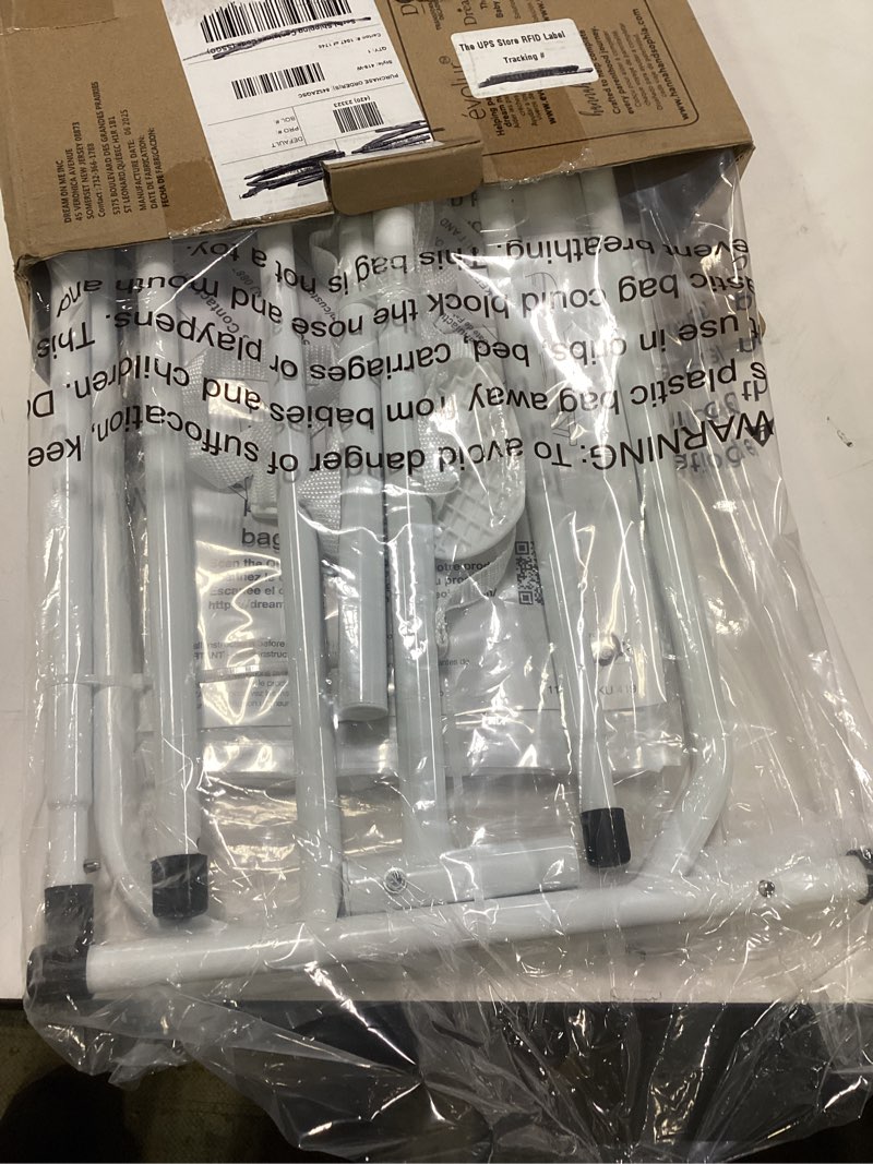 Condition photo showing Good Condition for Dream On Me Lightweight Mesh Security Adjustable Bed Rail for Toddler, Breathable Mesh Fabric, Suitable for All Types Of Beds, Reinforced Anchor System Bed Guard Rail, White