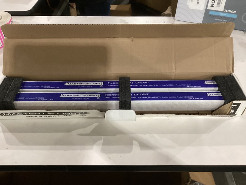 Condition photo showing New/Like New for f20t12/d (2 pack) 2ft fluorescent tube light bulb 20 watt daylight t12 20w 6500k 1.5 inch diameter replaces f20t12/d/eco/upc f20t12/sun/eco f20t12/d/eco f20t12/d/alto (2)