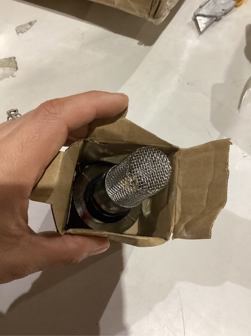 Condition photo showing As Is for PRETYZOOM Bathroom Sink Stopper Pop-up Universal Sink Drain for 1.1” to 1.96” Standard Drain Holes Replacement Strainer Sink Drain Plug with Anti-Clogging Strainer