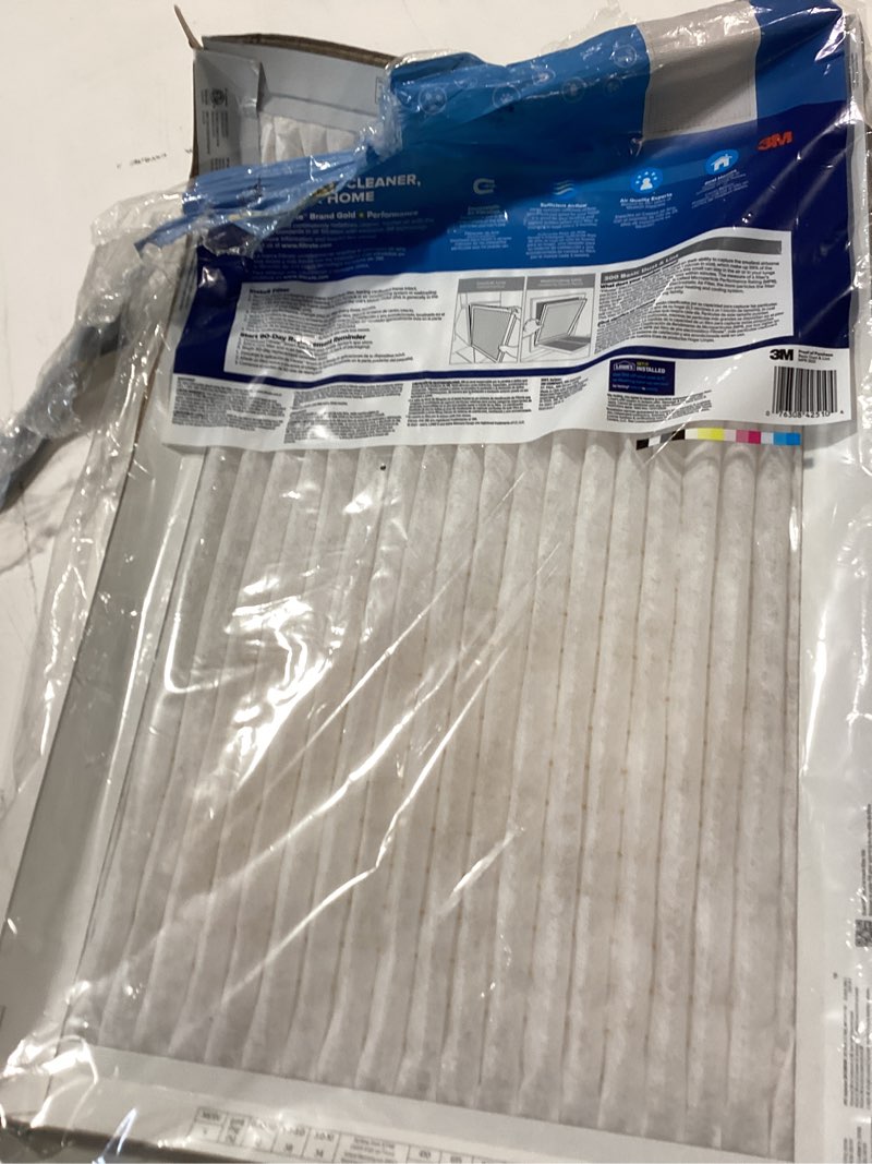 Condition photo showing As Is for filtrete 16 x 25 x 1 merv 5 300 mpr basic dust and lint electrostatic air filter 3 -pack
