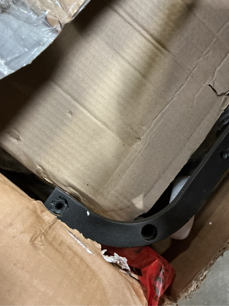 Condition photo showing As Is for all metal bench