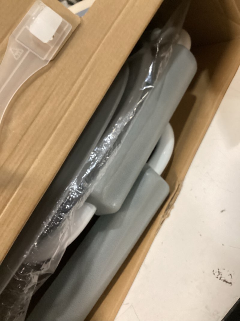 Condition photo showing New/Like New for Medline 3-in-1 Steel Bedside Commode, Elongated Seat, Sturdy Folding Frame, 7.5 QT. Bucket, 350 lb. Weight Capacity, Clip-on Seat, Easy Cleaning, Tool-Free Assembly, Gray