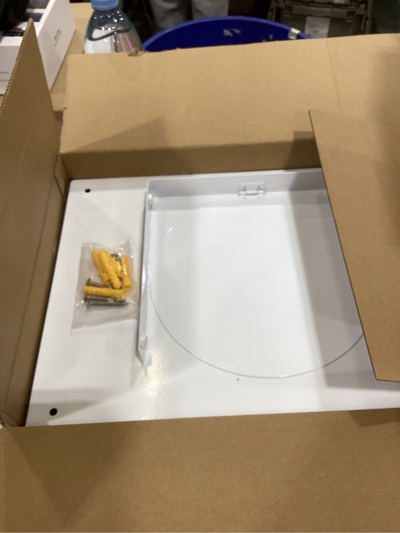 Condition photo showing New/Like New for 8 Inch Dryer Vent Cover Outside, Roof Vent Cap, Wall Vent Cover Outdoor Hooded Wall Vent with Backdraft Damper for Dryer Kitchen Bathroom Range Hood HVAC Duct Vent, Galvanized Steel 8 Inch White