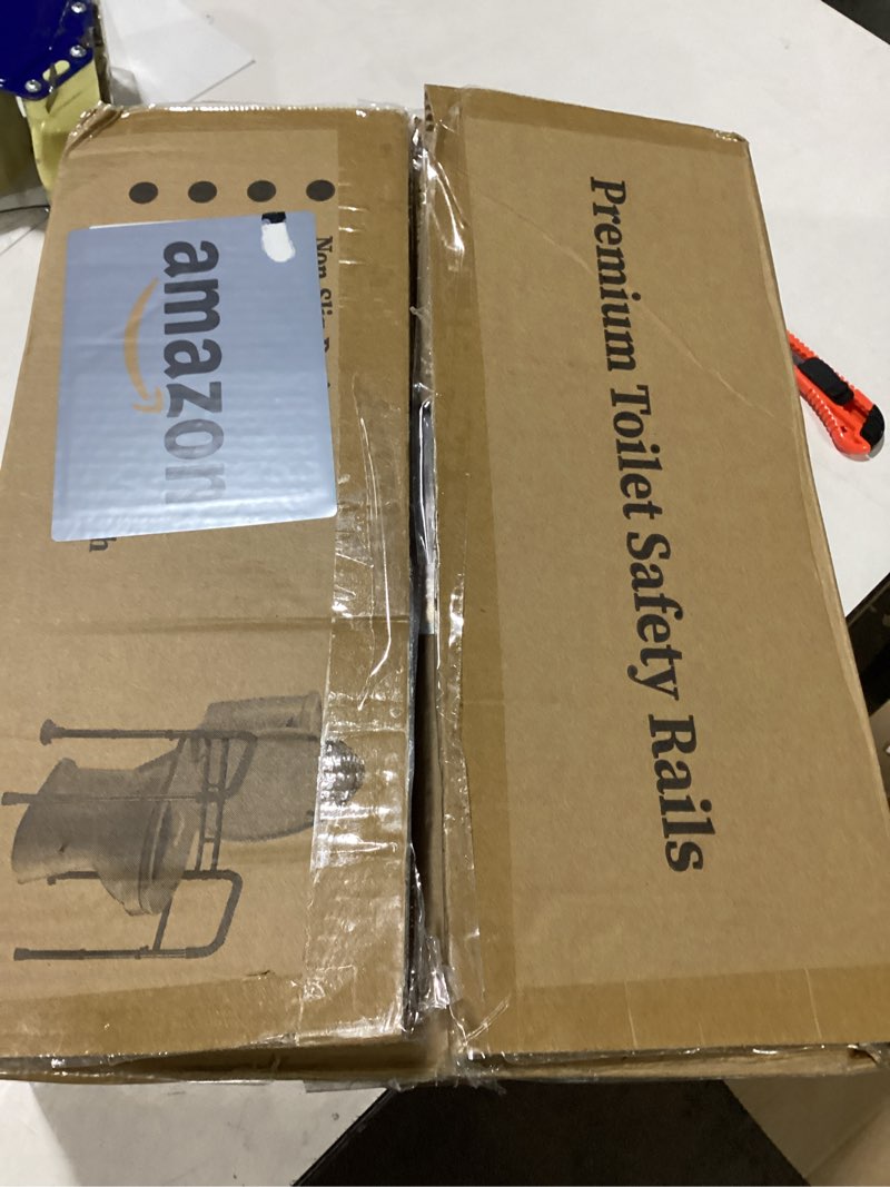 Condition photo showing New/Like New for Toilet Safety Rails, Adjustable Toilet Frame for Elderly, Seniors, Handicap & Disabled, Foldable Handicap Toilet Handles Fit Any Toilets (300 LB) Gray