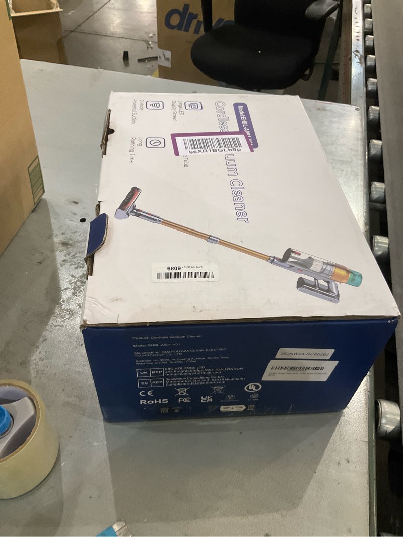 Condition photo showing As Is for Cordless Vacuum Cleaner for Home 600W 55Kpa Upgraded Powerful Stick Vacuum Up to 70Mins, Anti-Tangle & Wall Mount Charging, 8 in 1 Lightweight Vacuum Cleaners for Home/Pet Hair/Carpets/Floors