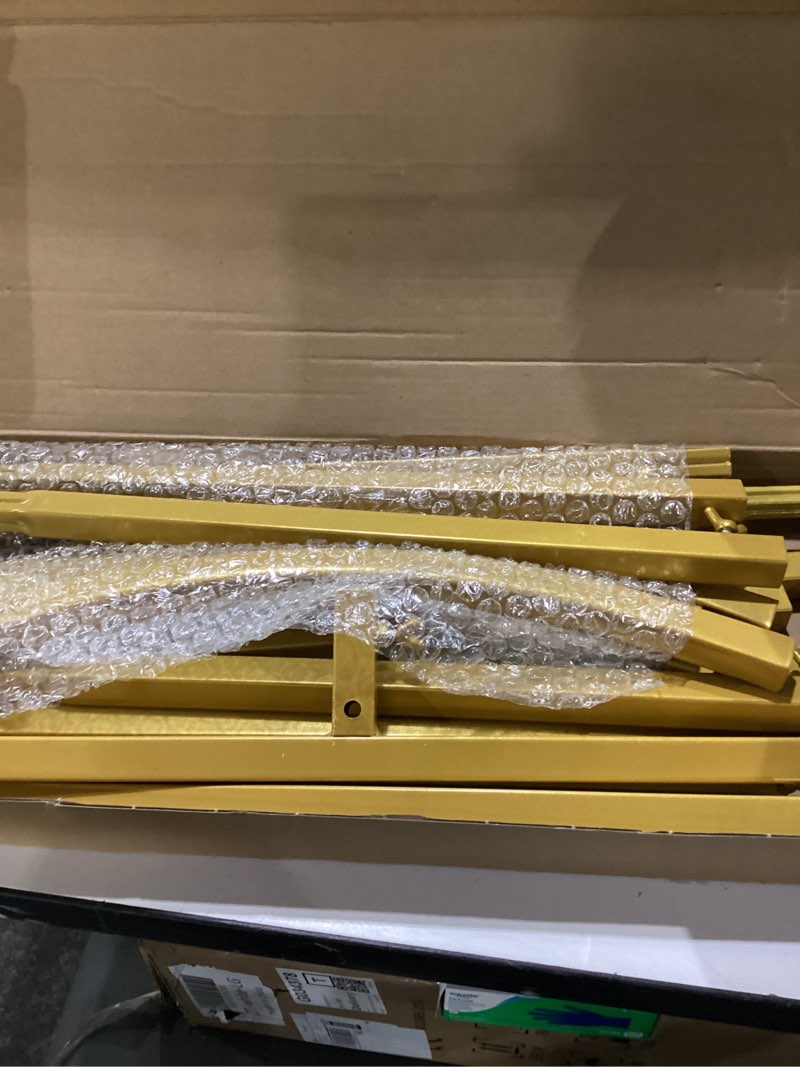Condition photo showing New/Like New for Wokceer Wedding Arch Backdrop Stand 7.2FT, 6.6FT, 6FT Set of 3 Gold Metal Arch Backdrop Stand for Wedding Ceremony Baby Shower Birthday Party Decor 7.2FT, 6.6FT, 6FT Gold