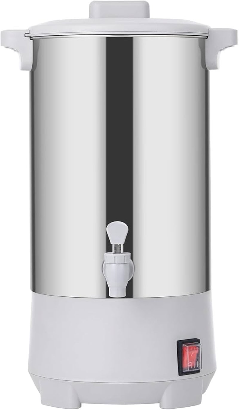 SYBO Commercial Grade Stainless Steel Percolate Coffee Maker Hot Water Urn for Catering, 30-Cup, 4.5