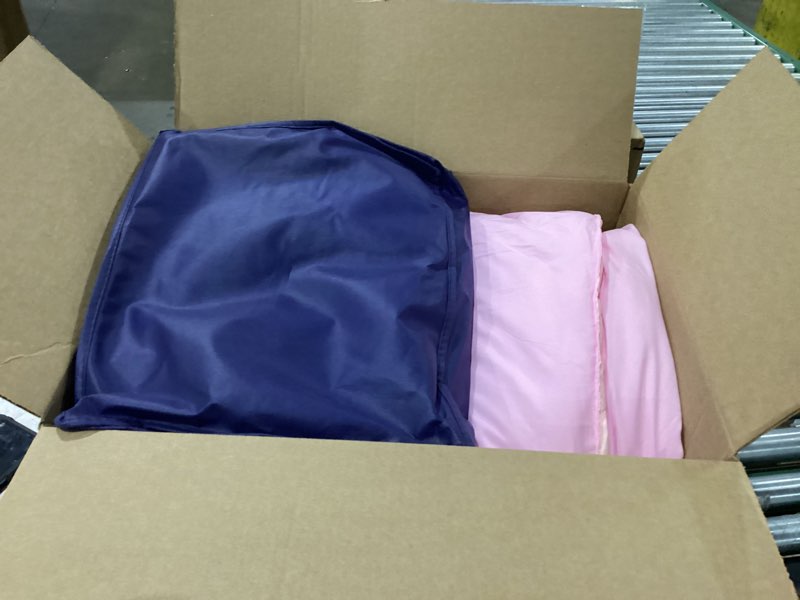 Condition photo showing Good Condition for wajade girls pink comforter set bed in a bag queen size 7 piece 3d colorful tie dye pink rainbow bedding set for teens girls (1 comforter, 1 flat sheet, 1 fitted sheet, 2 pillowcase and 2 pillow sham) rainbow queen
