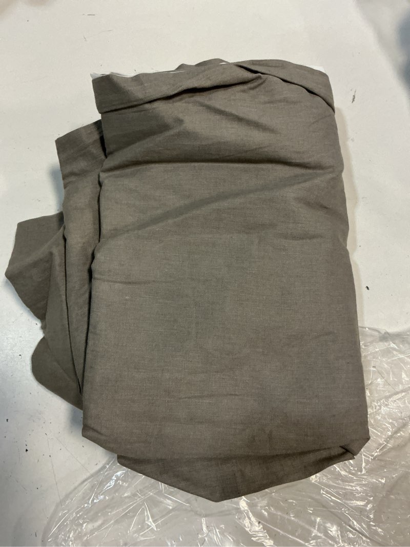 Condition photo showing Good Condition for quince european linen curtain, 48x108, grey single panel