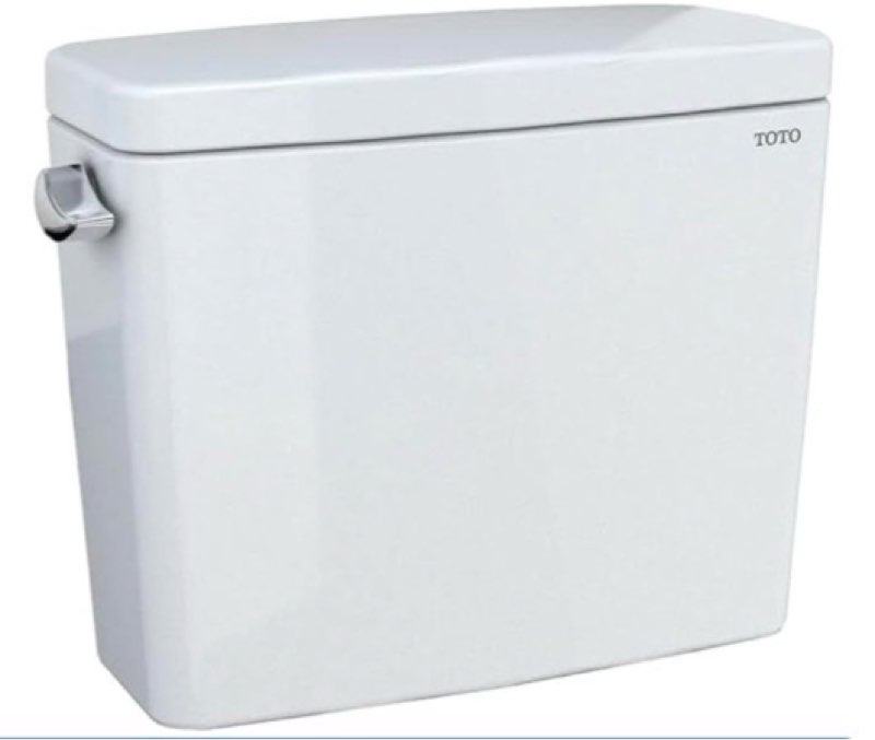 toto drake 1.28 gpf toilet tank with right-hand trip lever, cotton white - st776er#01