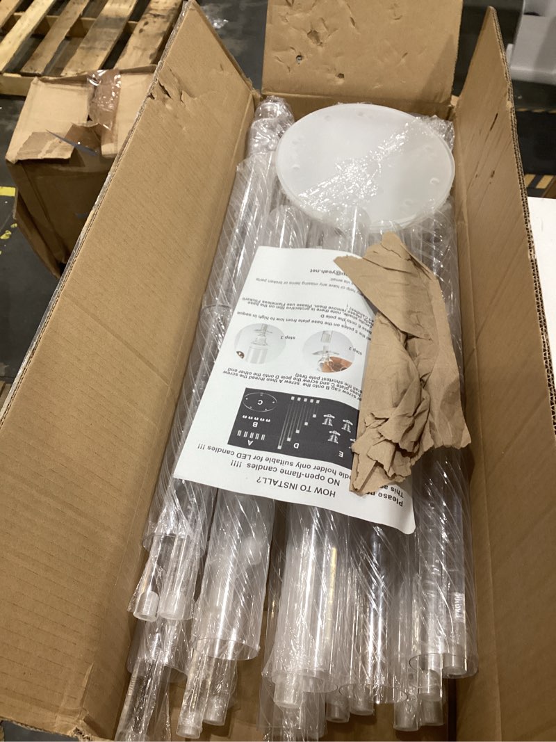 Condition photo showing Good Condition for 42.5inch 10pcs acrylic candelabra centerpieces for tables 5 arms wedding centerpieces for decorations 42.5 in transparent 10