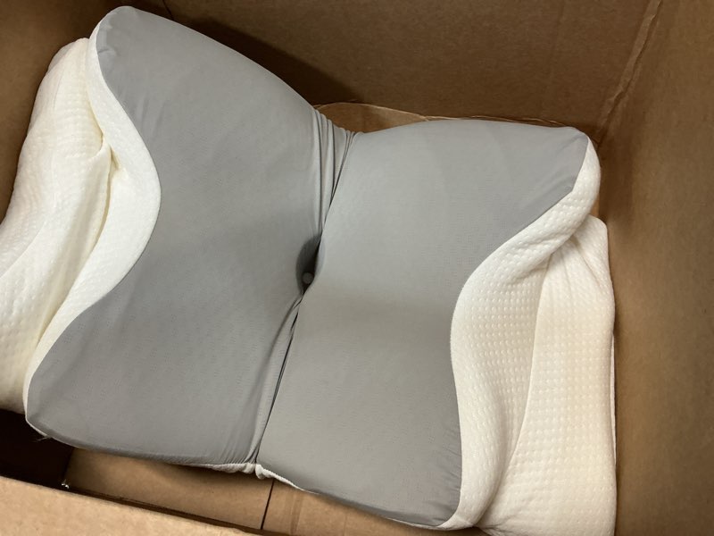 Condition photo showing Good Condition for effective pain relief cervical neck pillow for sleeping, ergonomic cooling side sleeper pillow for neck support, orthopedic odorless contour memory foam pillows, bed pillow for back stomach sleeper