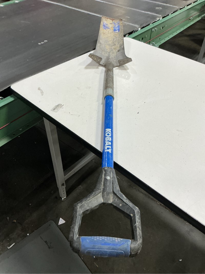 Condition photo showing As Is for kobalt 44-in fiberglass d-handle root cutting shovel