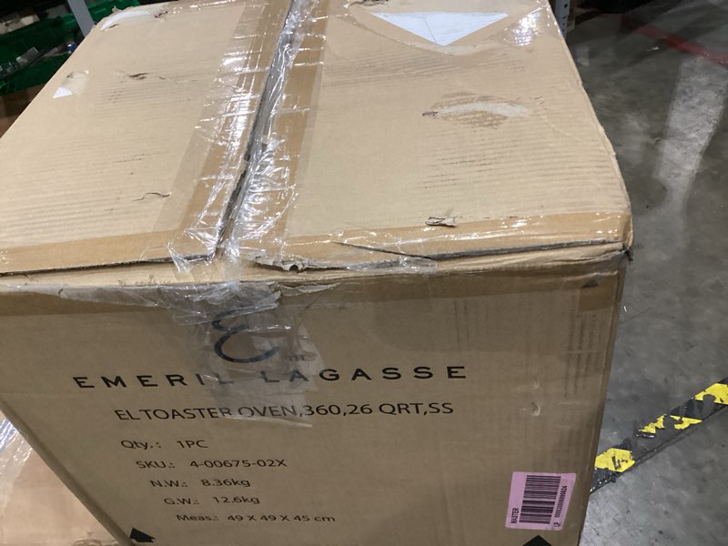 Condition photo showing Good Condition for Dan - Emeril Lagasse Extra Large French Door Air Fryer Toaster Oven Combo, 24 Cooking Functions and Digital Controls, 7 Accessories Included, Stainless Steel Finish, 26QT Capacity