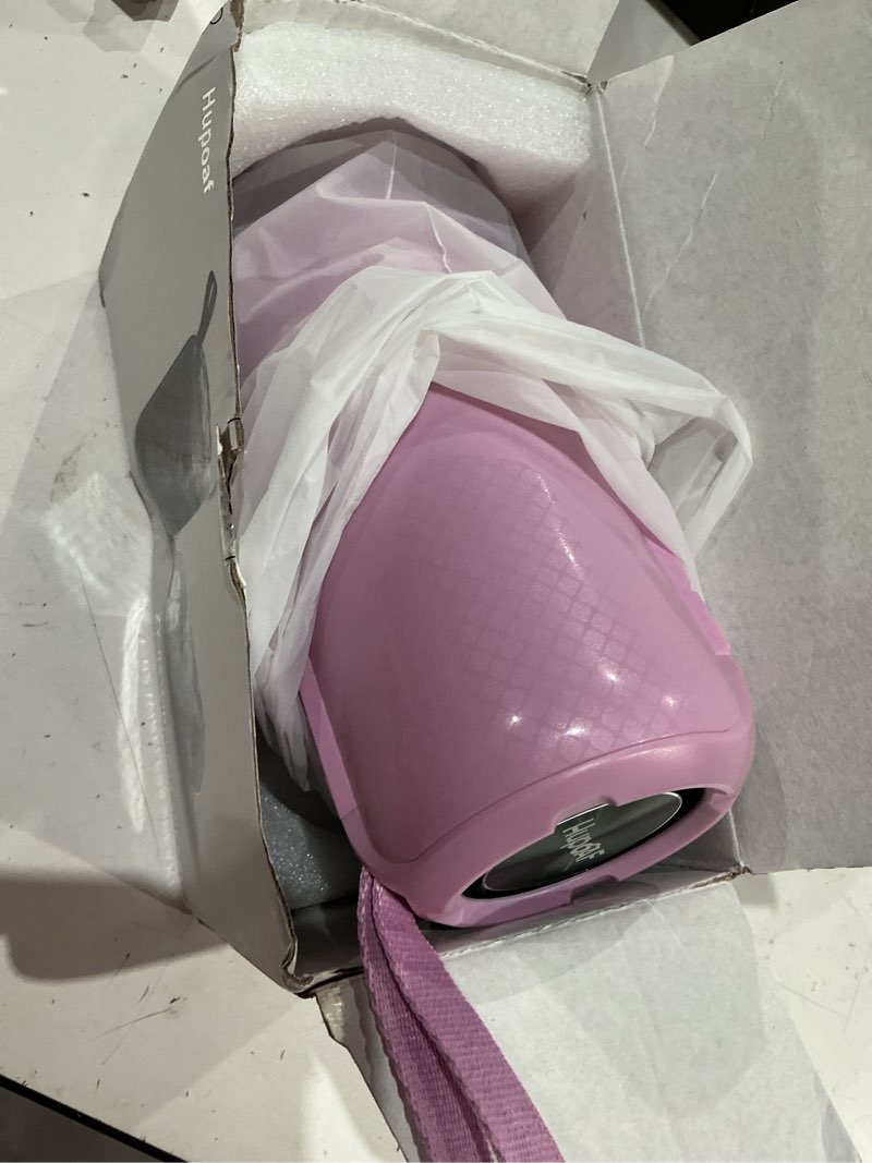 Condition photo showing Good Condition for hupoaf bluetooth speaker, 2025 new portable wireless speaker with 6d loud sound, ipx7 waterproof stocking stuffers, hd call, rgb lights, 12h playtime for home/party/outdoor/beach, white elephant gift rosegold