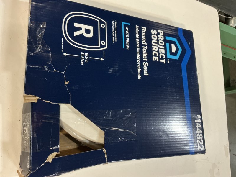 Condition photo showing Good Condition for project source wood white elongated toilet seat