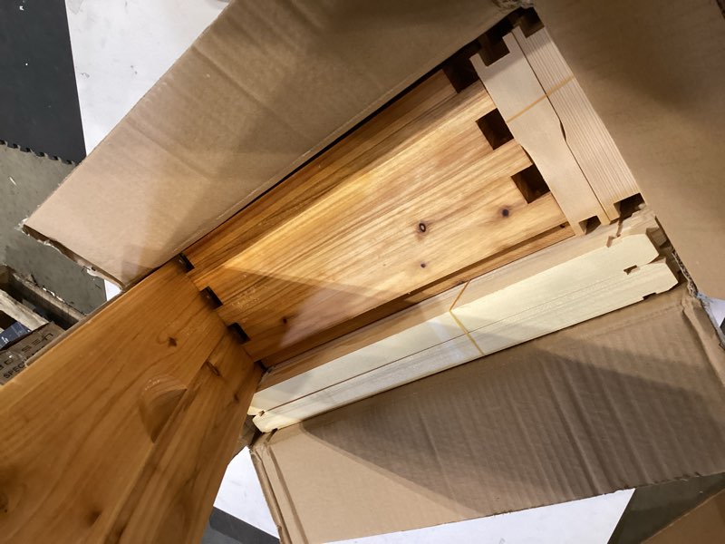 Condition photo showing As Is for beecastle 10 frame medium super bee hive box, langstroth honey bee hive dipped in 100% beeswax include beehive frames and wax foundations (unassembled) 10-frame