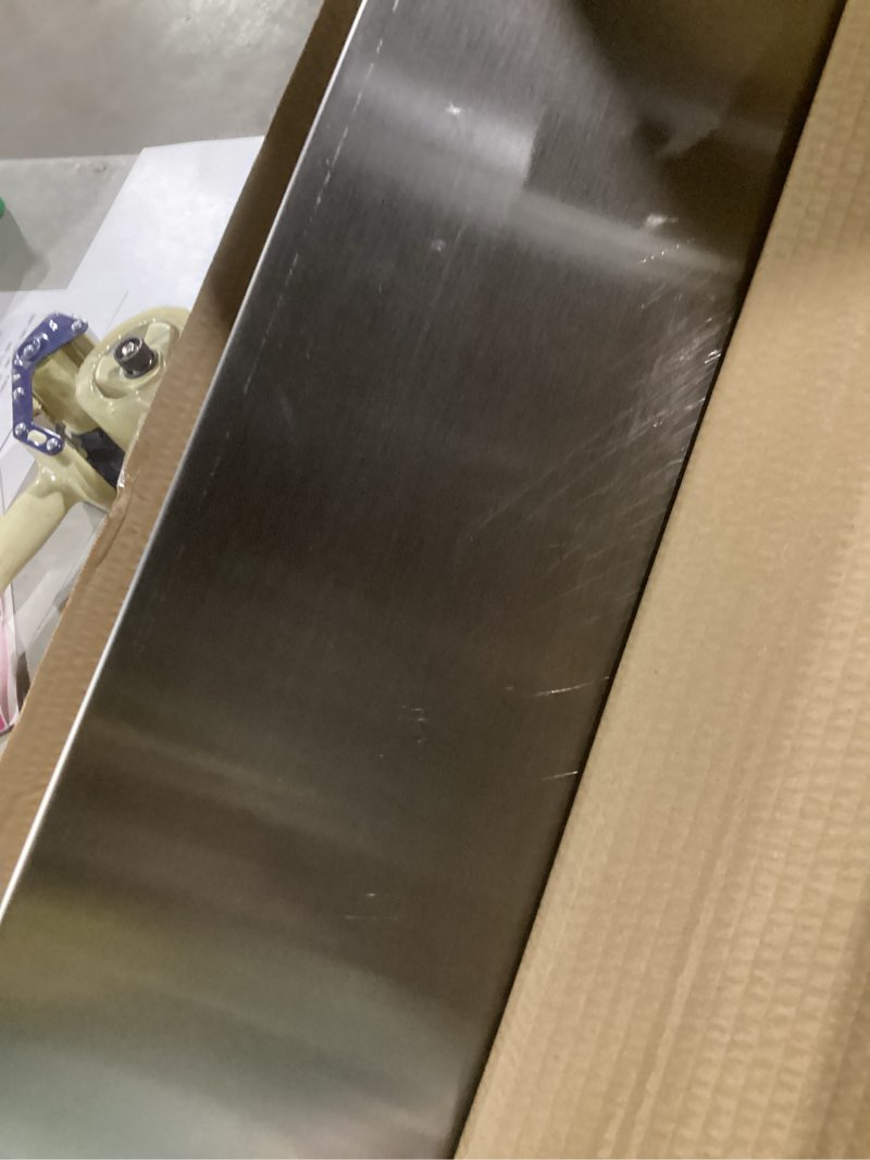 Condition photo showing As Is for Stainless Steel Cutting Boards for Kitchen, Kneading Cutting Board Mats, Metal Cutting Board for Meat, Fruits, Vegetables, Bread, and Baking Small Cutting Boards (40 x 30cm/15.7 x 11.8 in) 15.7''L x 11.8''W