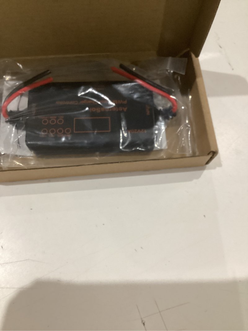 Condition photo showing As Is for pwm solar charge controller 12v 20a solar panel with lcd display charge controller for gel agm lithium lifepo4 batteries charge controllers compatible with type-c and usb?12v/20a? 20a pwm