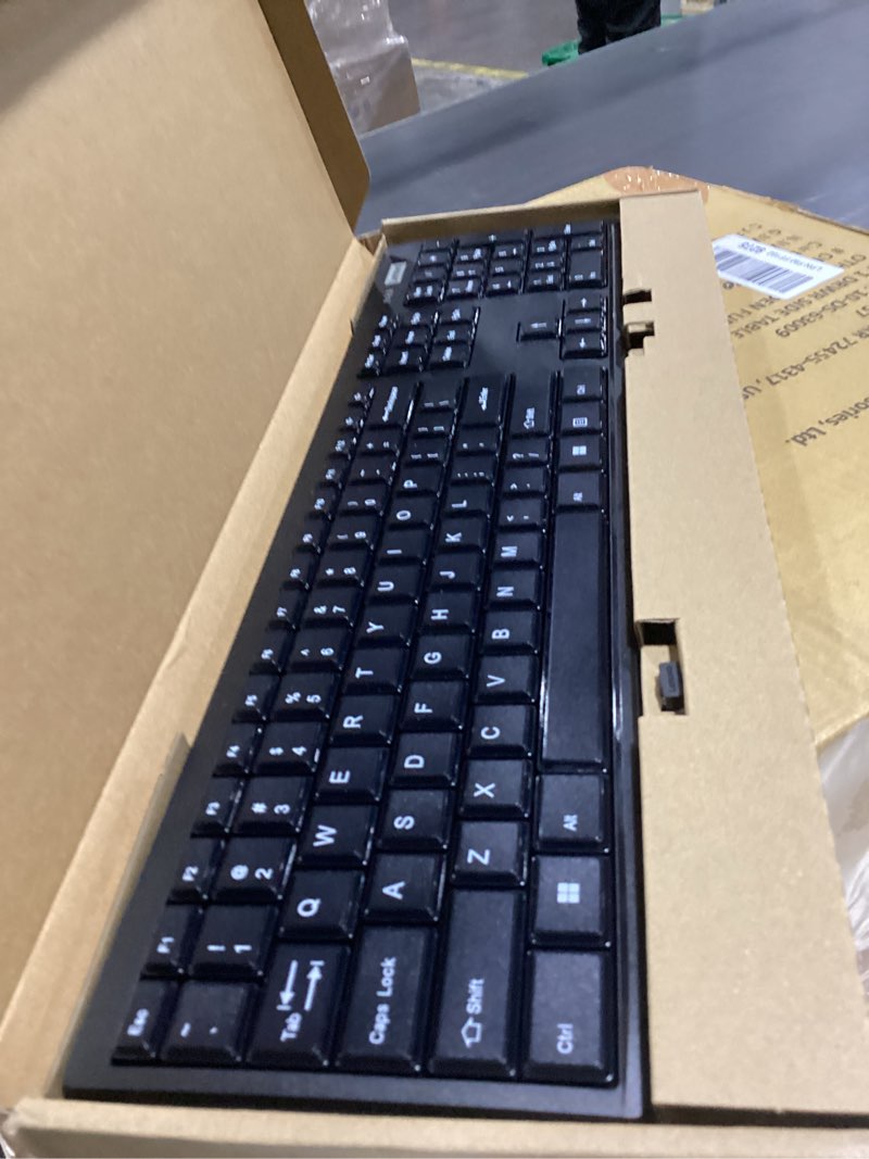 Condition photo showing Good Condition for Lenovo 100 Wireless Compact Keyboard – Cordless Keyboard for PC & Laptop with Windows – Silent Keys – Full-Size Layout with Numeric Keypad – Plug & Play USB Receiver – Portable, Black 100 Keyboard